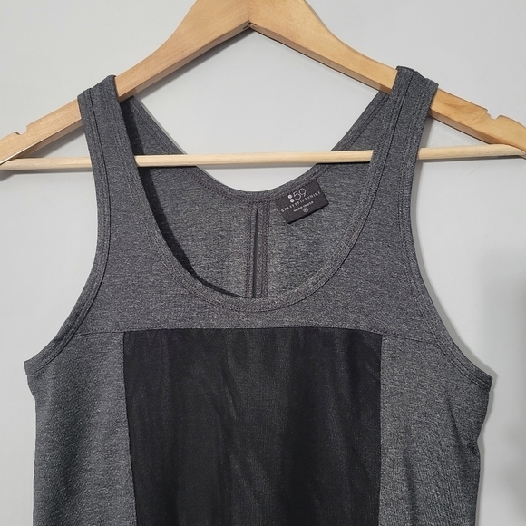 Splits59 Charcoal Gray Mesh Panel Athletic Tank Top - Picture 4 of 8